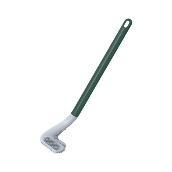 Perie de toaletă din silicon verde inchis