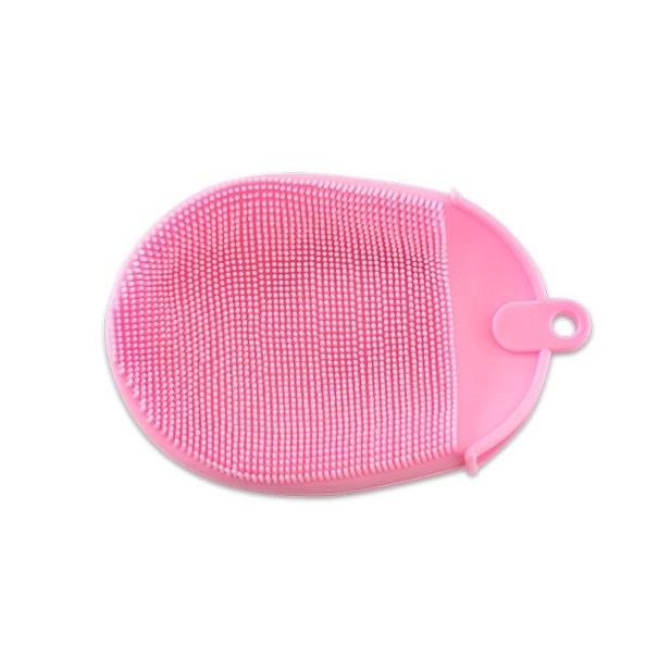 Perie din silicon pentru vase cu mânere roz