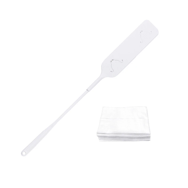 Perie plată pentru praf 7,6x7,3 cm cu mâner extins și 10 bucăți de lavetă nețesută Curățenie casnică Perie pentru crăpături în locuri greu accesibile alb