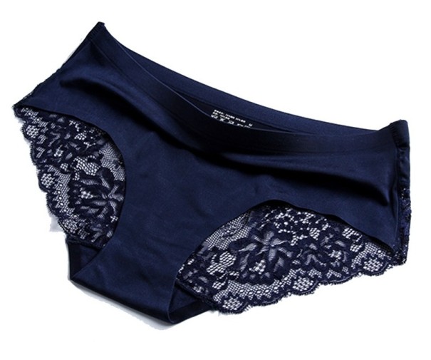Perizoma sexy da donna con pizzo A1017 blu scuro M