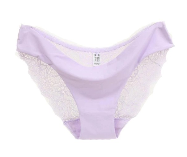 Perizoma sexy da donna con pizzo A1019 viola chiaro M