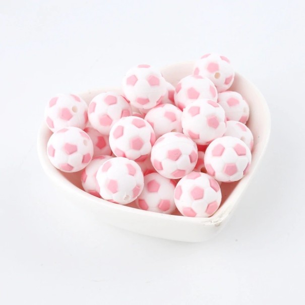 Perlas de silicona en forma de bolas J3219 rosa claro