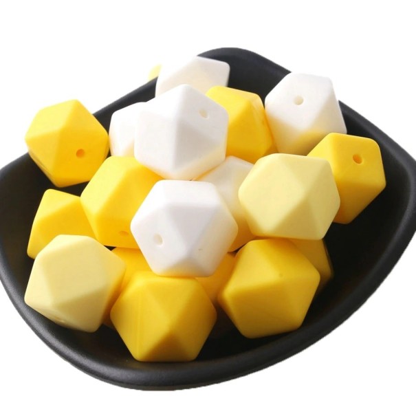 Perlas de silicona para niños - 20 uds. amarillo