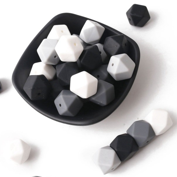 Perlas de silicona para niños - 20 uds. negro