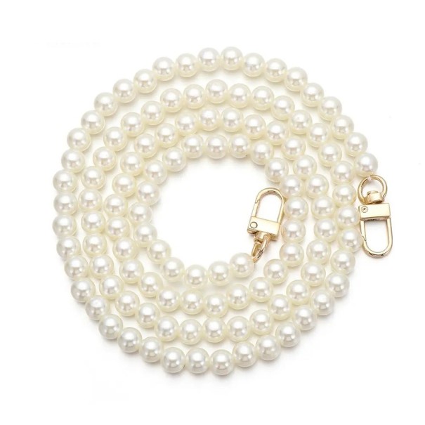 Perlenkette für Handtaschen 115 cm Drehkarabiner Perlenriemen für Handtaschen Ersatzgriff für Handtaschen Elegantes modisches Accessoire 1