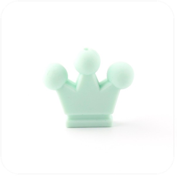 Perles en silicone en forme de couronne - 10 pcs vert
