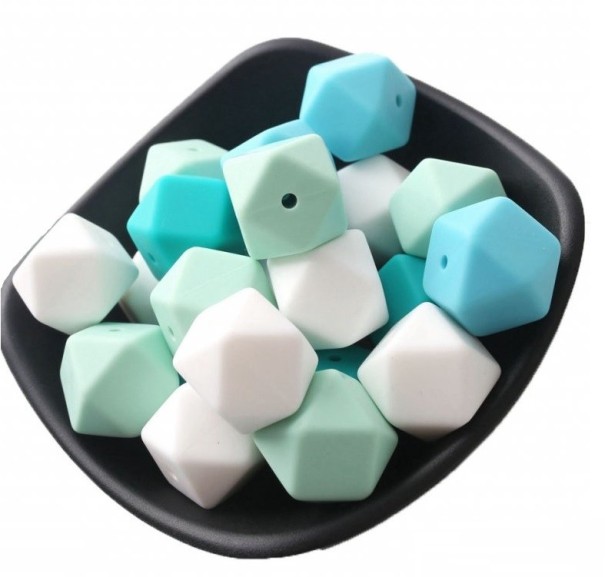 Perles en silicone pour enfants - 20 pcs vert
