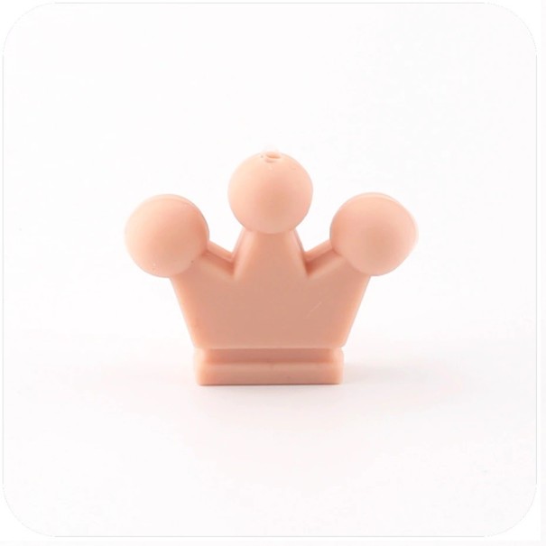 Perline di silicone a forma di corona - 10 pz pesca