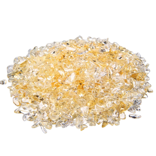 Perline di vetro trasparenti dorate 3–5 mm 50 g vetro decorativo piccoli ciottoli per creazioni e allestimenti creativi 1