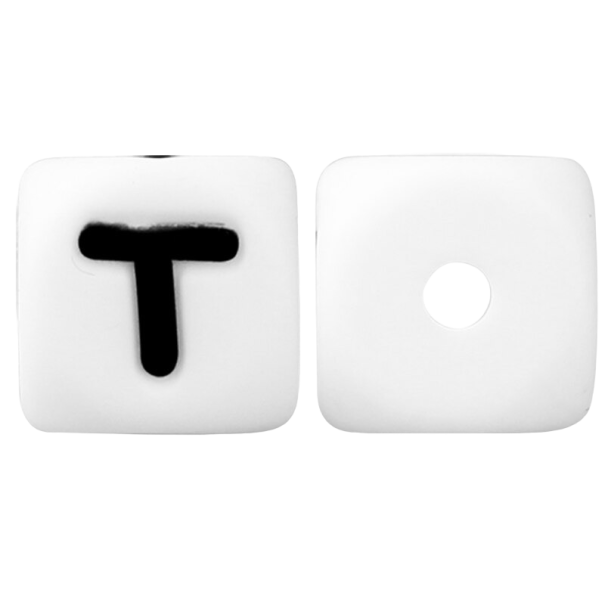 Perline in silicone alfabetiche 10 pz 20