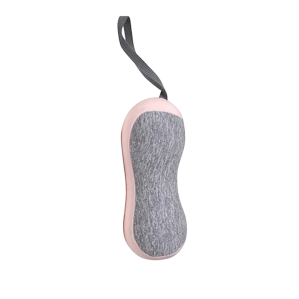 Pernă de călătorie mini pentru gât, 19 x 11 cm, pernă de călătorie ergonomică moale, confortabilă pentru mașini, avioane, trenuri, suport roz