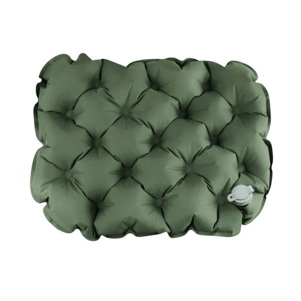 Pernă gonflabilă ultra-ușoară pentru exterior 40 x 30 x 5 cm Perna pliabilă de călătorie TPU nylon Camping Turism Picnic 85 g verde inchis