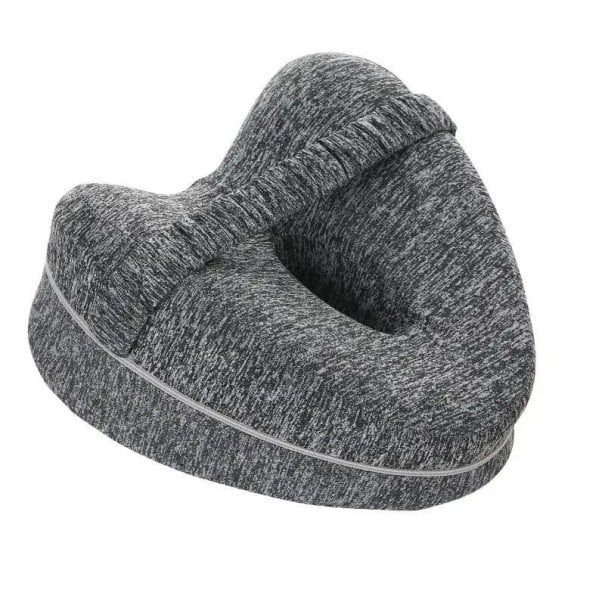 Perna ortopedică între picioare cu spumă cu memorie Suport pentru genunchi și șolduri Somn mai bun 25×23×13 cm gri