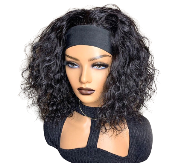 Peruca encaracolada feminina de cabelo verdadeiro N890 1