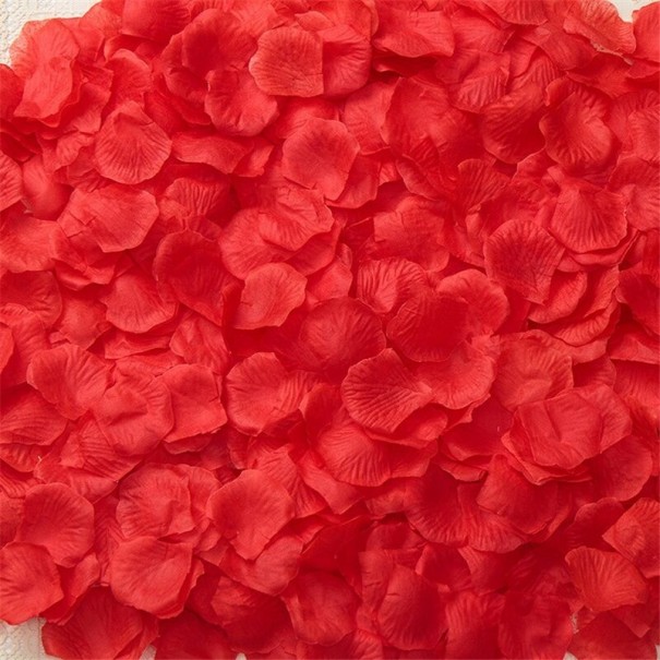 Pétales de rose 100 pcs rouge