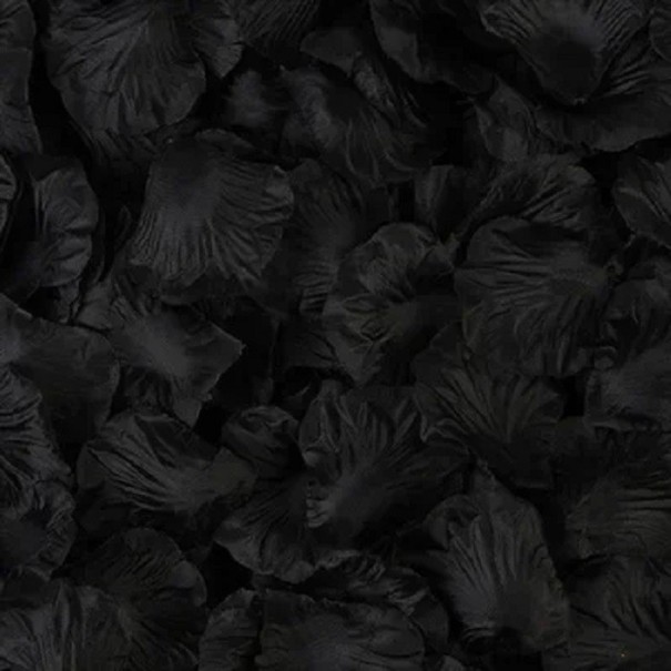 Pétalos de rosa artificiales 2000 uds. Pétalos decorativos 5 x 5 cm negro