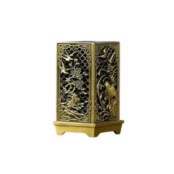 Petite encensoir pour cônes parfumés et encens Vieux motif de fleur de prune Support décoratif pour encens à domicile 1