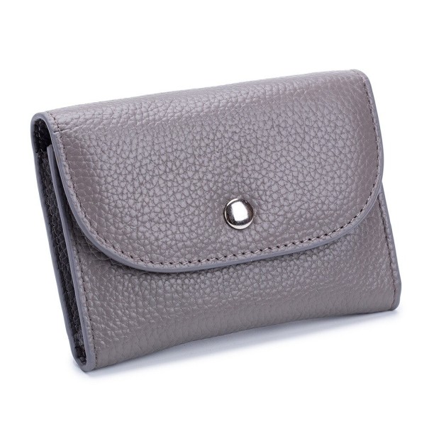 Petite portefeuille en cuir pour femme M177 gris