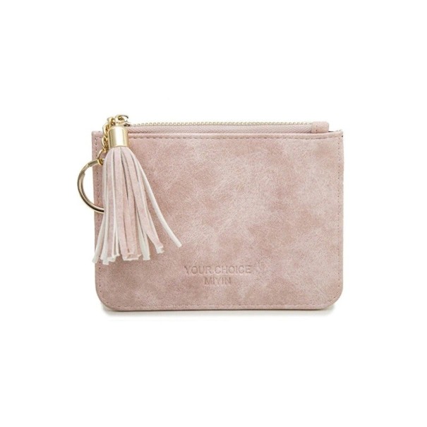 Petite portefeuille en cuir pour femme M328 rose