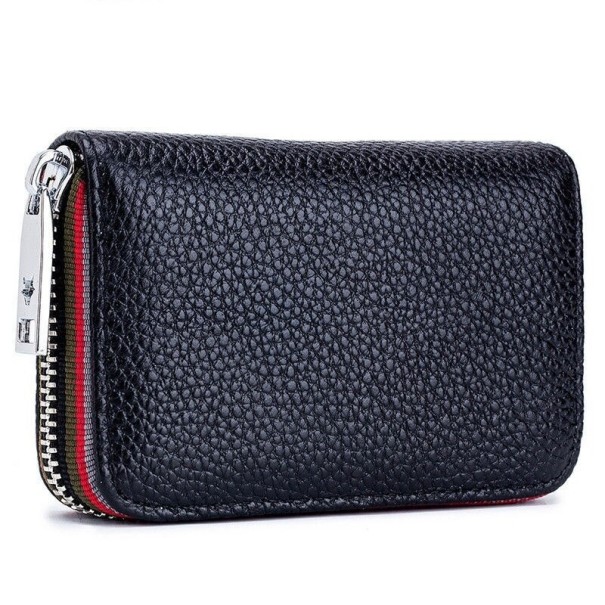 Petite portefeuille en cuir pour femmes M351 noir