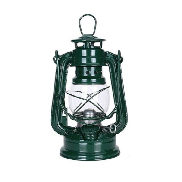 Petroleumslampe 25 cm mørkegrøn