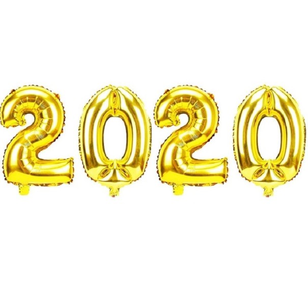 PF-ballonnen voor oudejaarsavond goud L