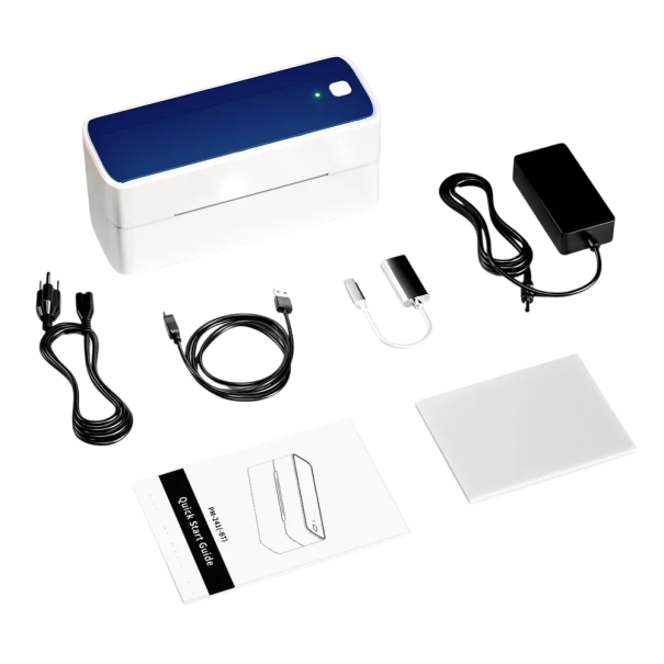 Phomemo 241 impressora de etiquetas térmica Bluetooth 4x6 mini impressora sem fios compatível com iOS Android PC azul escuro