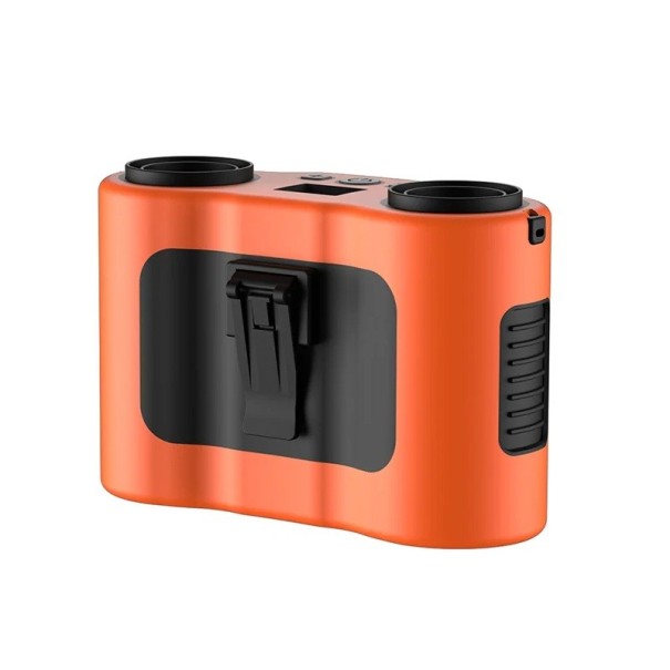 Φορητός ανεμιστήρας λαιμού με powerbank 20000mAh USB Φορτιζόμενος ανεμιστήρας με κλιπ 5 ταχυτήτων Ισχυρός άνεμος Χαμηλή θορυβώδης LED οθόνη Αθλητισμός Εργασία πορτοκαλί