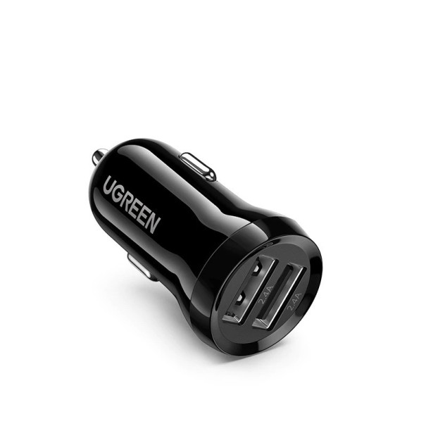 Φορτιστής αυτοκινήτου με δύο θύρες USB για φόρτιση δύο συσκευών ταυτόχρονα Ικανότητα έως 24 W Έξοδος 5 V 2,4 A Συμπαγείς διαστάσεις 4,5 x 2,5 cm 1