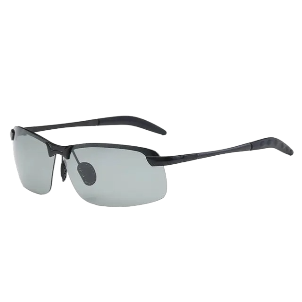 Photochrome Sonnenbrille, polarisierte Sonnenbrille für Herren, Tag- und Nachtsicht-Sonnenbrille, Fahrbrille schwarz