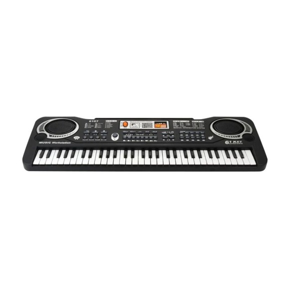 Piano grand 61 touches avec microphone noir