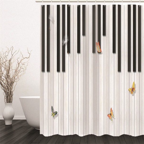 Pianomotiv duschdraperi 1