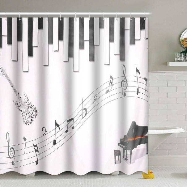 Pianomotiv duschdraperi