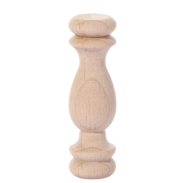 Picior din lemn pentru mobilier, formă decorativă turnată, 6 cm, lemn masiv, natural, deschis, picior de mobilier pentru comodă, dulap 1