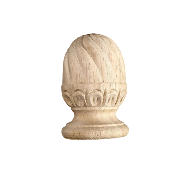 Pied de meuble en bois décoratif sculpté 21x14 cm bois massif couleur chêne clair support pour meubles rénovation et fabrication 1