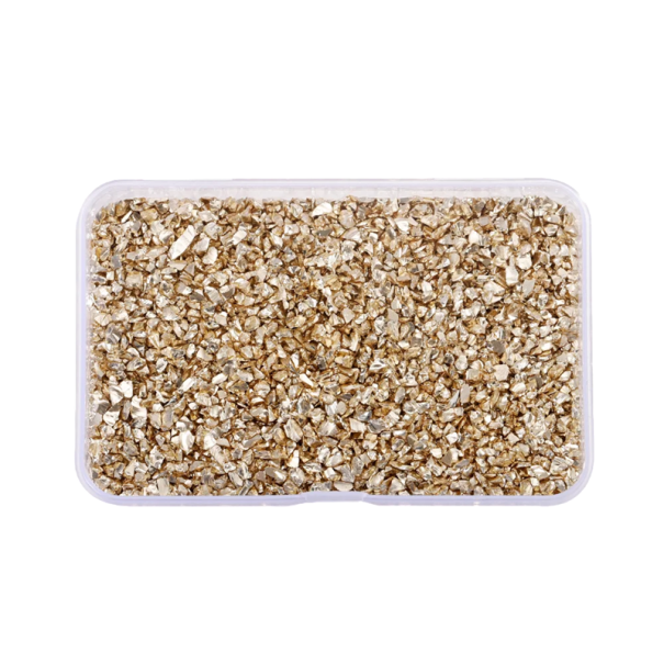 Piedras de vidrio trituradas para resina 30 g Piedras decorativas con caja Creación en epóxido Relleno para moldes Decoraciones artísticas beige