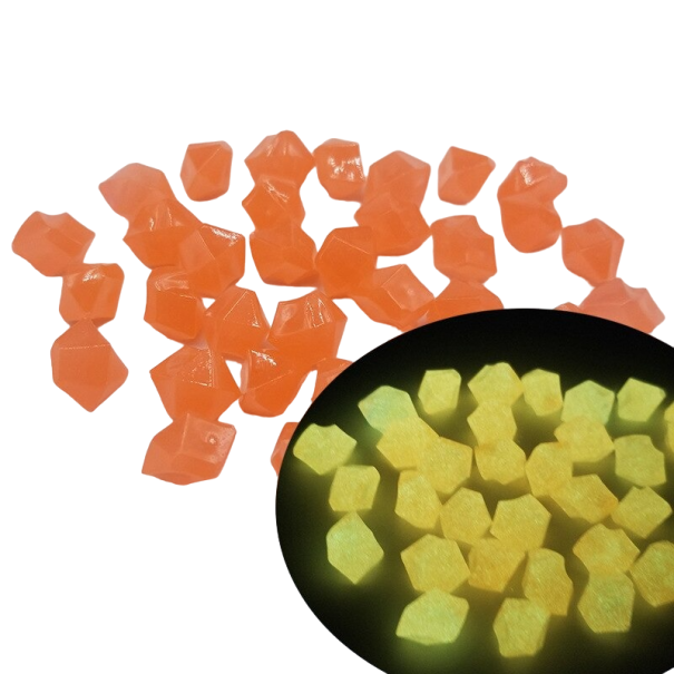 Piedras luminosas decorativas 100 uds. naranja