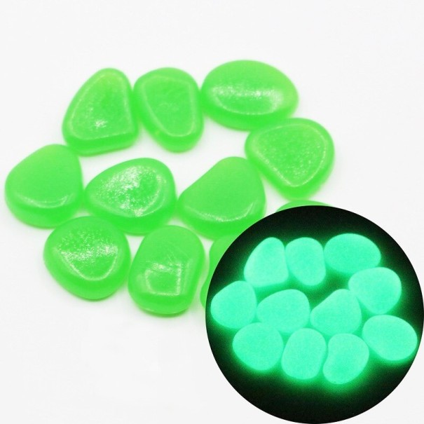 Piedras luminosas decorativas verde 25 uds.