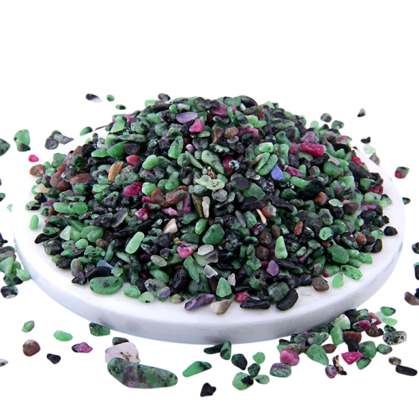 Piedras naturales de epidota 3–5 mm 100 g material mineral triturado piedras decorativas verdes y multicolores para crear y decorar 1