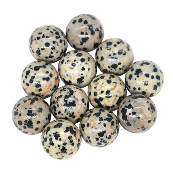 Piedras naturales Jaspe dálmata 16 mm 5 piezas Bolas minerales para hacer joyas Cuentas de piedra natural Piedras decorativas 1