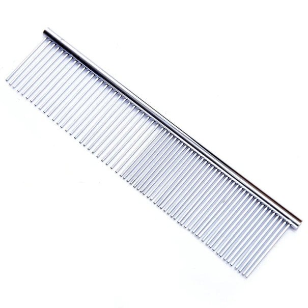 Pieptene pentru câini și pisici 19 x 3,5 cm Perie antipurici din oțel inoxidabil Îndepărtarea stratului inferior Îngrijire delicată a blănii Pieptene 1