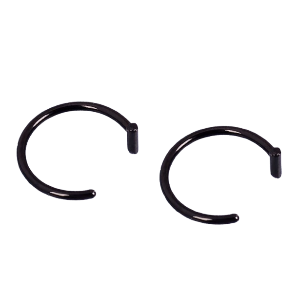 Piercing nas fals 8 mm 2 buc negru