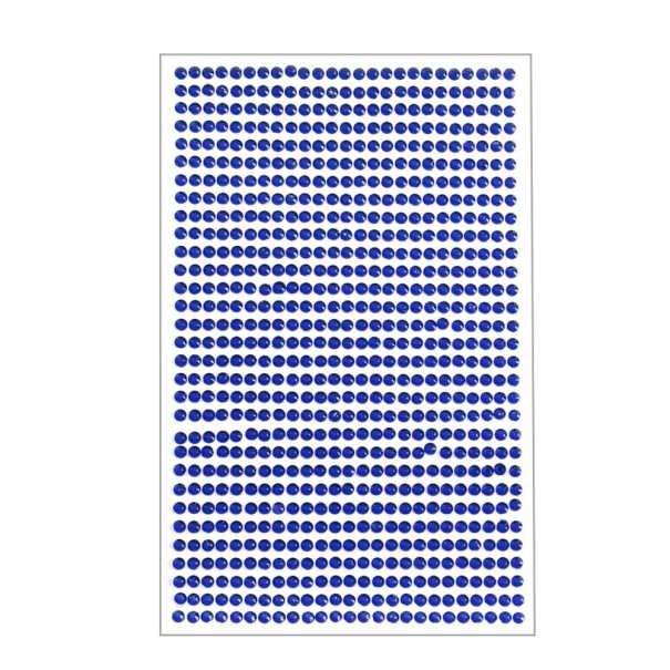 Pierres décoratives autocollantes pour l'intérieur de voiture 775 pcs bleu