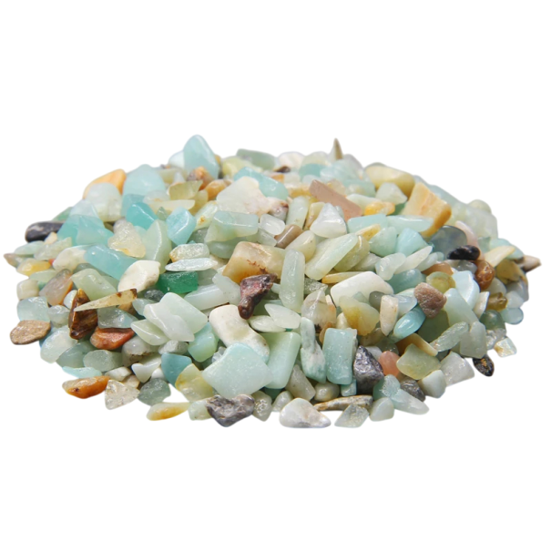 Pietre de cuarț amazonit măcinate 3–5 mm 20 g material natural decorare verde-albăstrui deschis pentru creație, aranjamente și colecționare 1