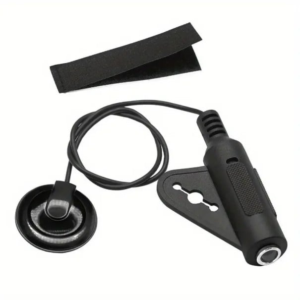 Piëzo-elektrische contactpickup voor akoestische gitaar, ukelele, harp, banjo, professionele microfoon, eenvoudige installatie zwart