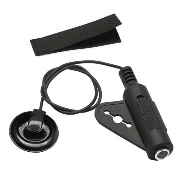 Piezoelektrischer Kontakt-Tonabnehmer für Akustikgitarre, Ukulele, Harfe, Banjo, professionelles Mikrofon, einfache Installation, Musikzubehör schwarz