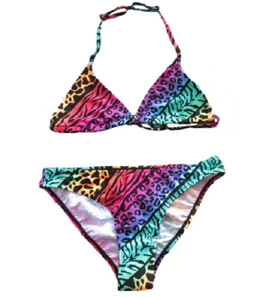 Pigebikini med dyreprint 6