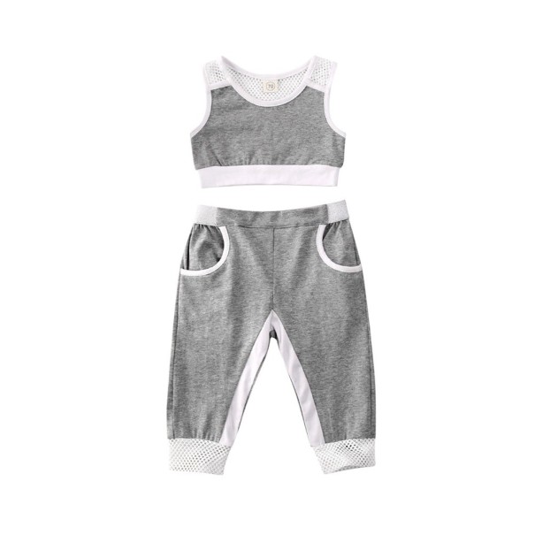 Piger crop top og bukser L1375 3