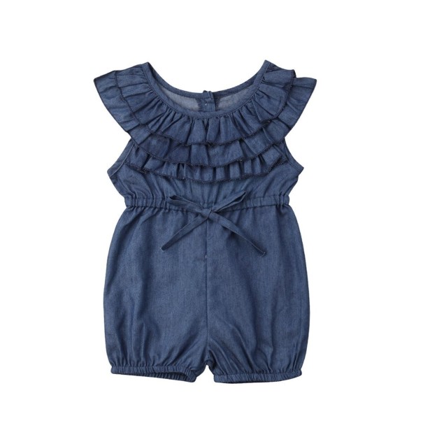 Piger denim overalls T2665 12-18 måneder