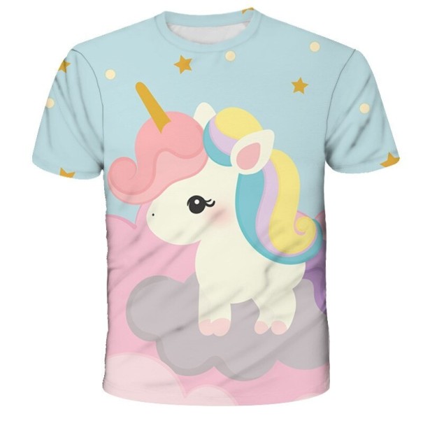 Piger enhjørnings-t-shirt B1469 12 E Piger enhjørnings-t-shirt B1469 12 E